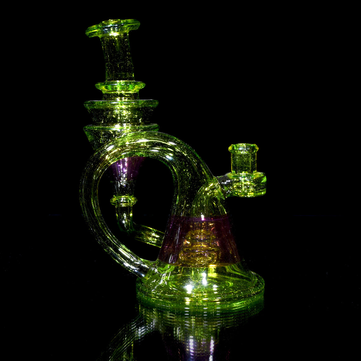 V2 QuickDraw Recycler - Green Dream/Gold Purple over Ice Water - 10mm Female