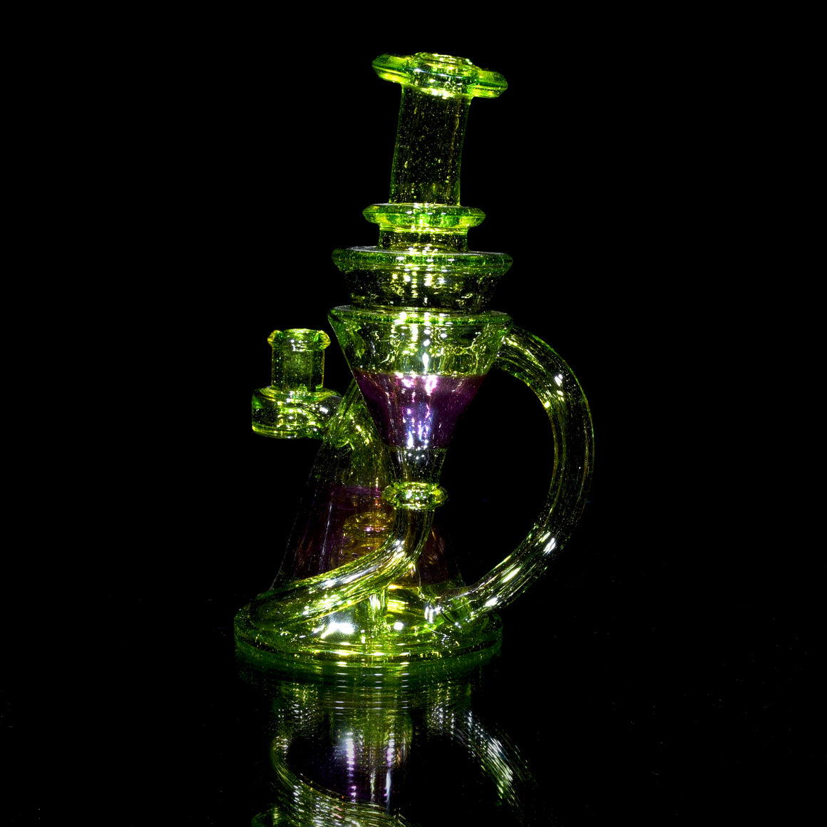 V2 QuickDraw Recycler - Green Dream/Gold Purple over Ice Water - 10mm Female