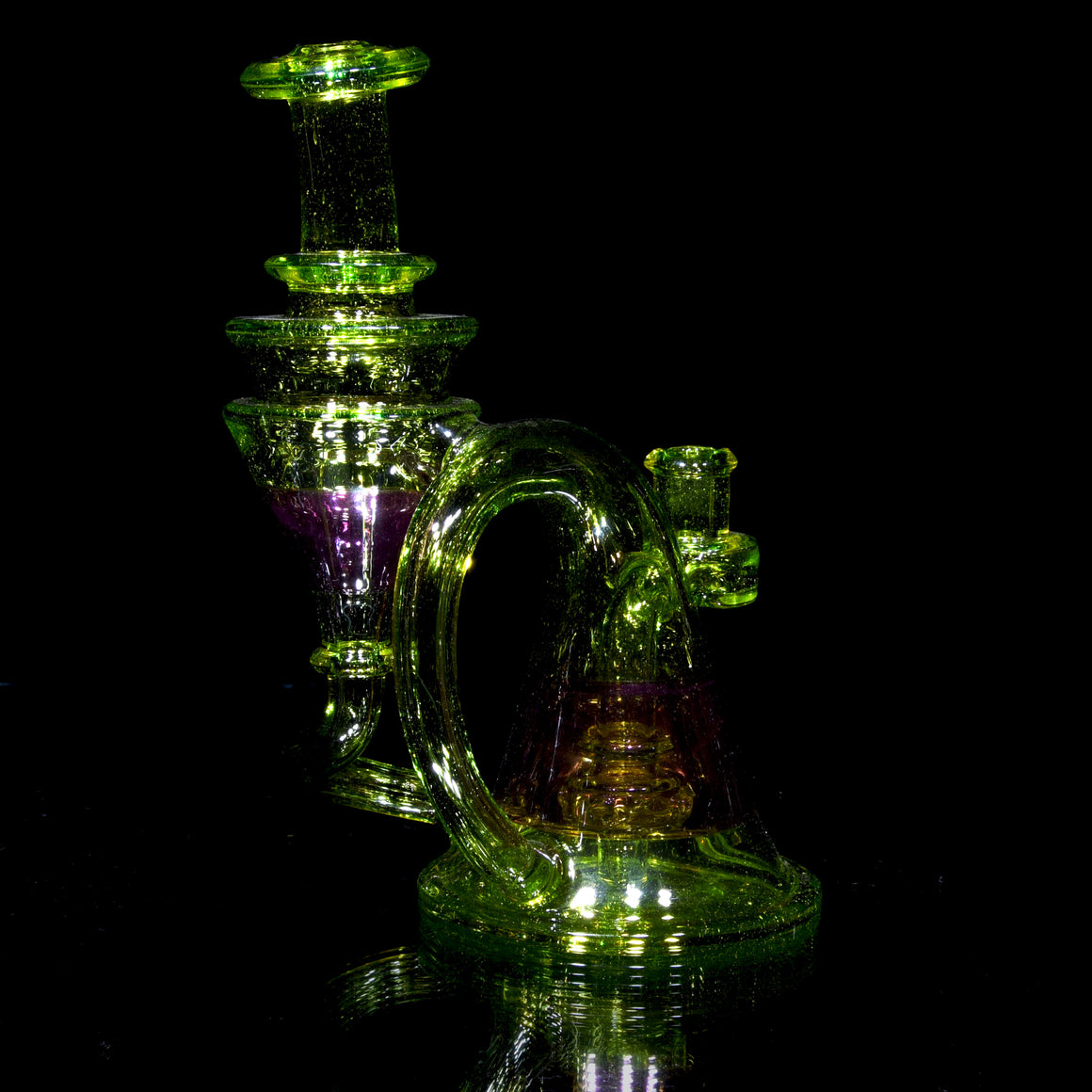 V2 QuickDraw Recycler - Green Dream/Gold Purple over Ice Water - 10mm Female