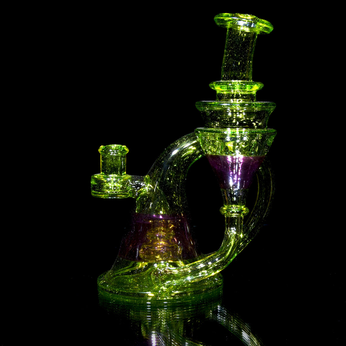 V2 QuickDraw Recycler - Green Dream/Gold Purple over Ice Water - 10mm Female