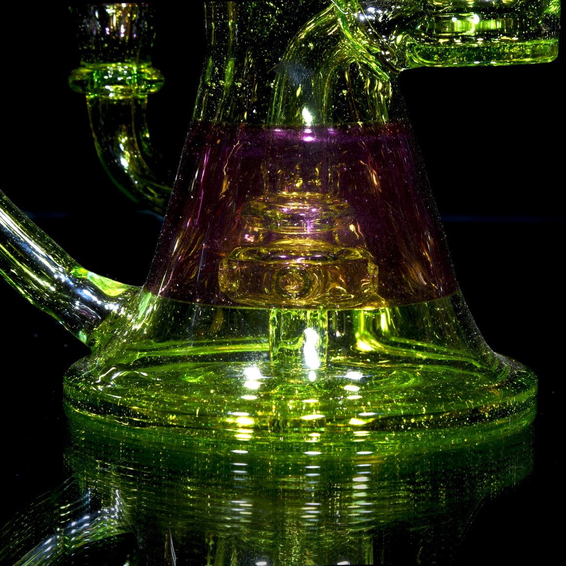 V2 QuickDraw Recycler - Green Dream/Gold Purple over Ice Water - 10mm Female