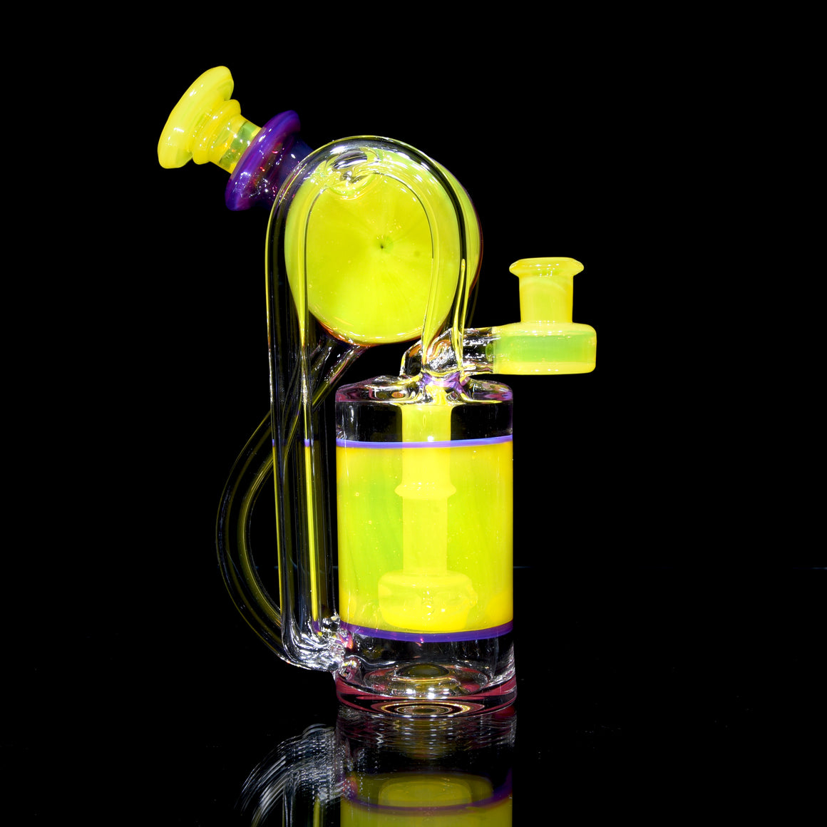 Double Vertical Bottle Recycler - Lemon Drop/Royal Jelly - 10mm Female