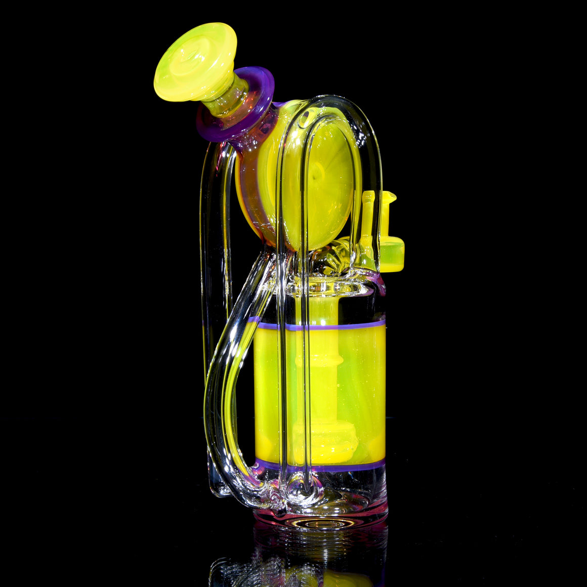 Double Vertical Bottle Recycler - Lemon Drop/Royal Jelly - 10mm Female