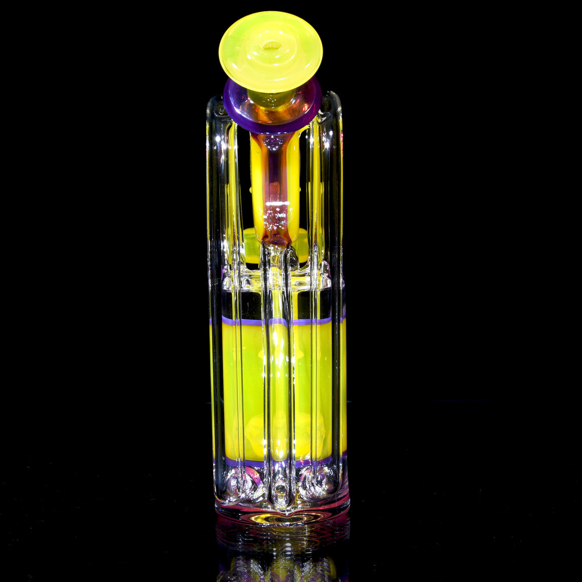 Double Vertical Bottle Recycler - Lemon Drop/Royal Jelly - 10mm Female