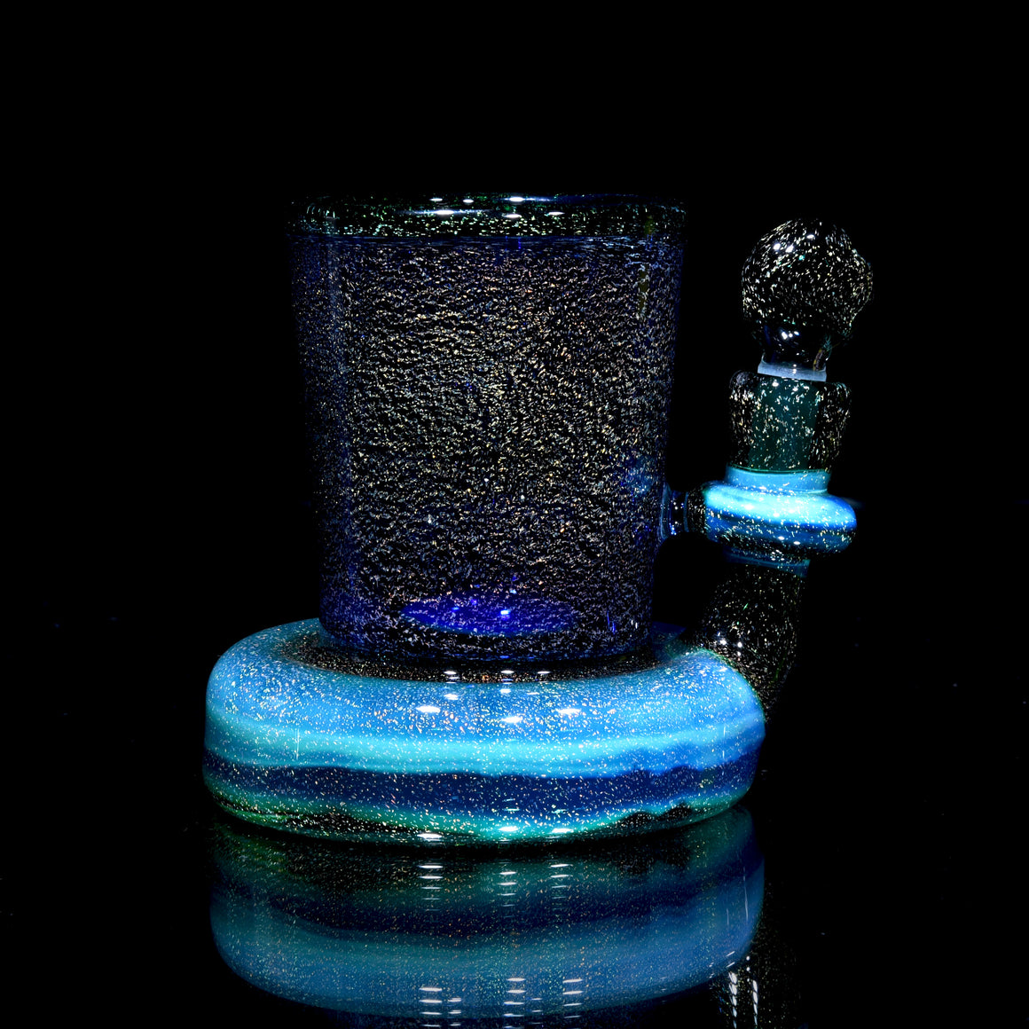Dab Station - Q-Tip Jar and Capped Iso Reservoir w/ Ground Joint - Experimental Green Dichro