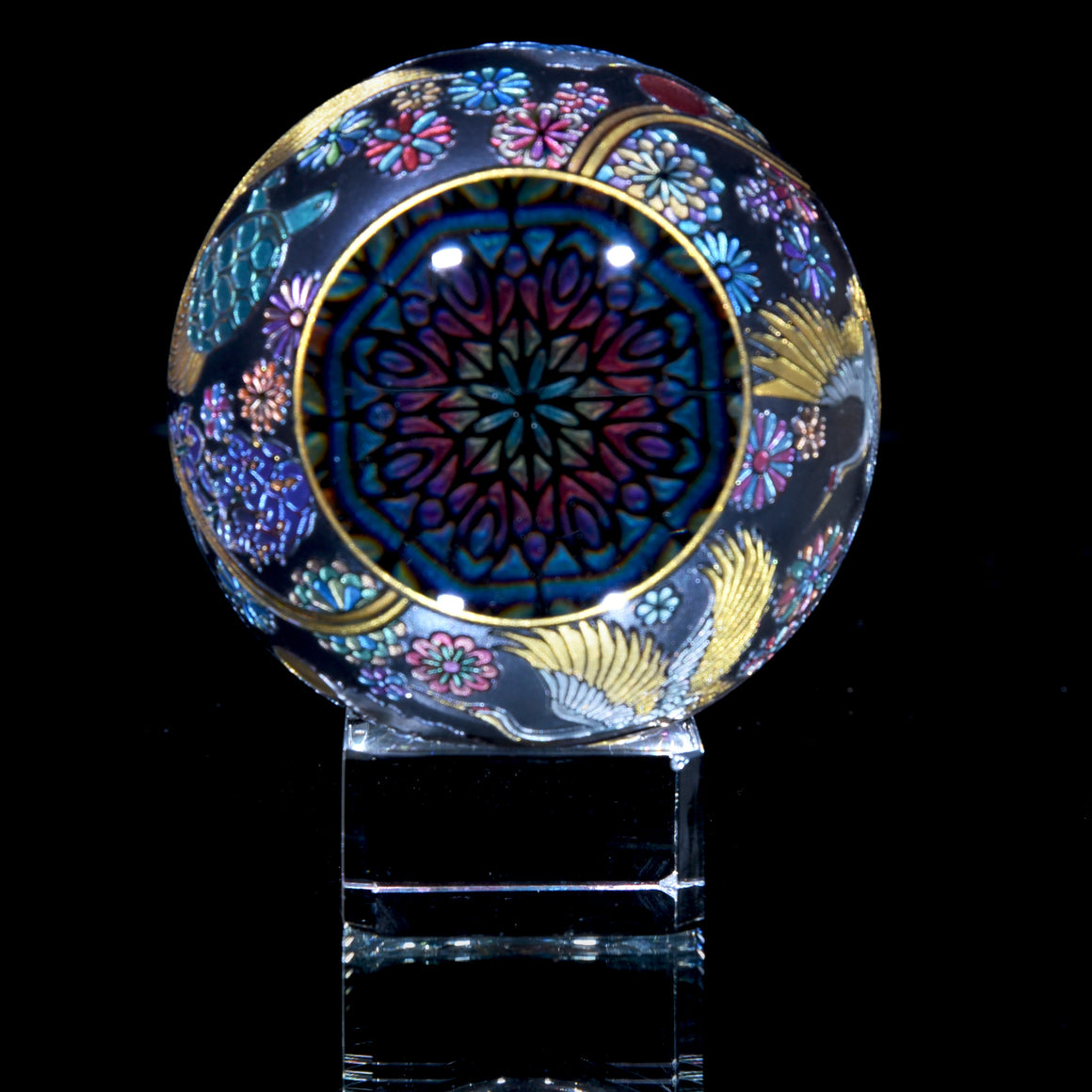 "Flowers Blooming Beyond" Kaleidoscope Marble (Borosilicate) - ~2.7"