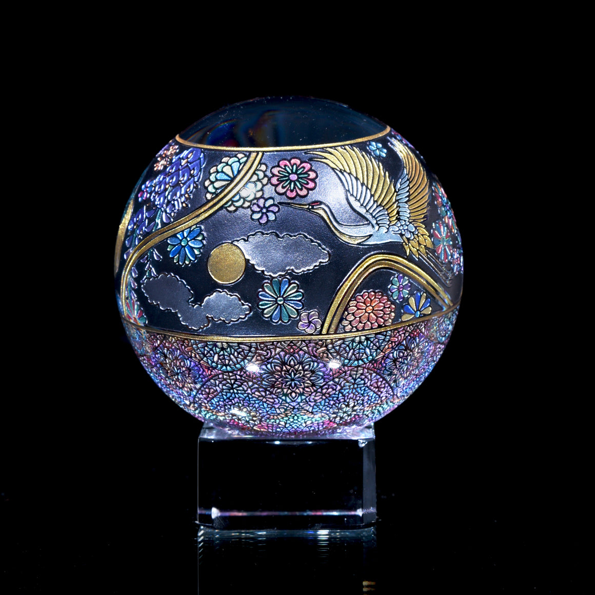 "Flowers Blooming Beyond" Kaleidoscope Marble (Borosilicate) - ~2.7"