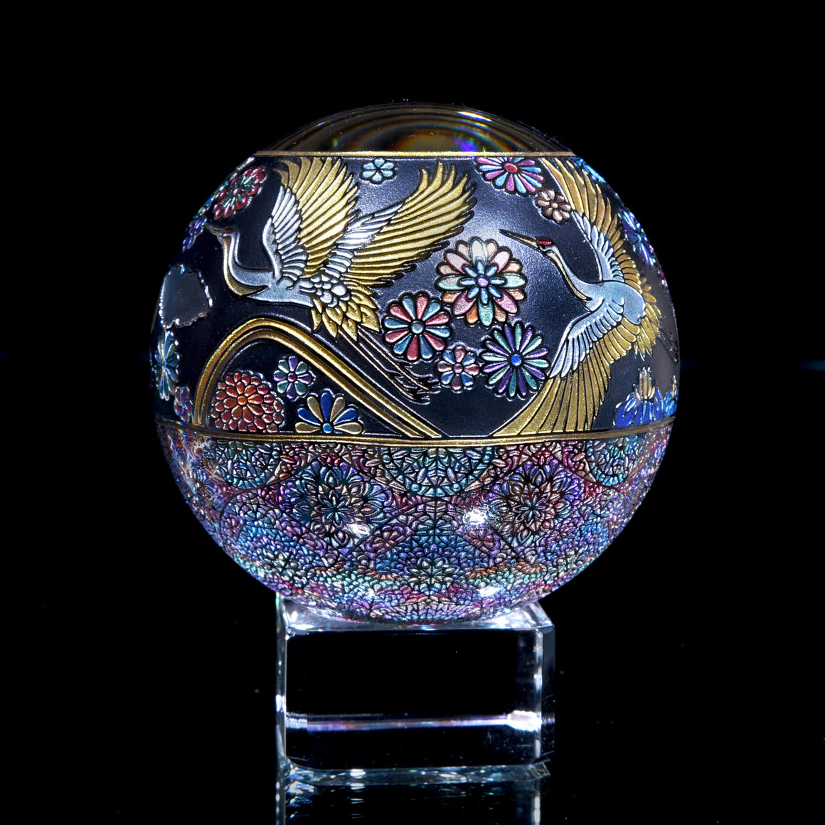 "Flowers Blooming Beyond" Kaleidoscope Marble (Borosilicate) - ~2.7"