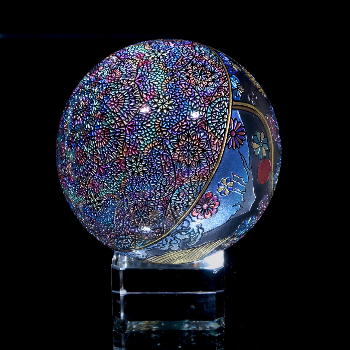 "Flowers Blooming Beyond" Kaleidoscope Marble (Borosilicate) - ~2.7"