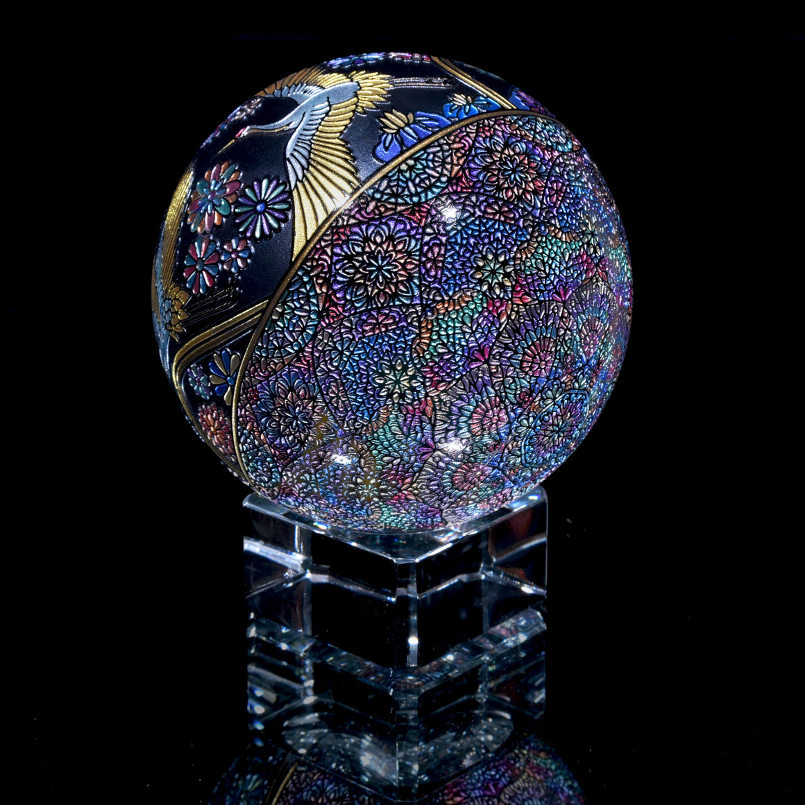 "Flowers Blooming Beyond" Kaleidoscope Marble (Borosilicate) - ~2.7"