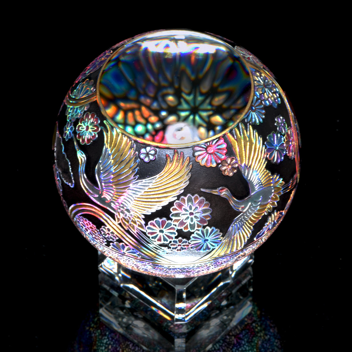 "Flowers Blooming Beyond" Kaleidoscope Marble (Borosilicate) - ~2.7"