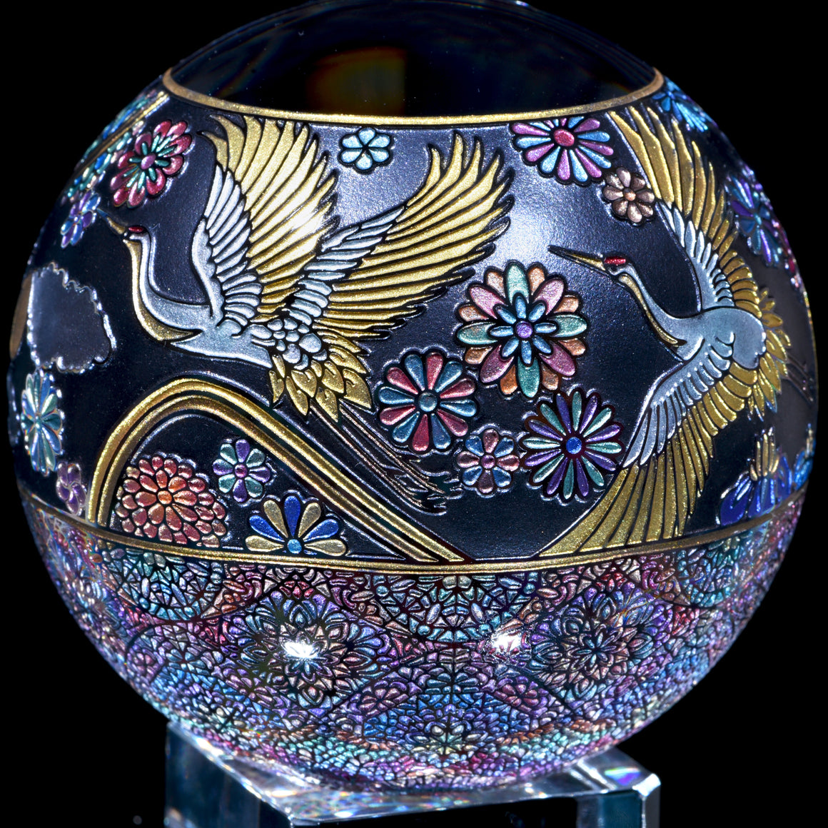 "Flowers Blooming Beyond" Kaleidoscope Marble (Borosilicate) - ~2.7"