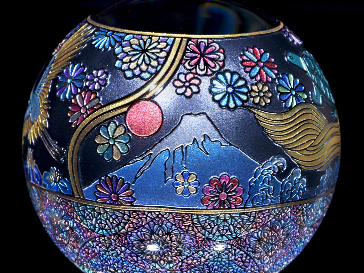 "Flowers Blooming Beyond" Kaleidoscope Marble (Borosilicate) - ~2.7"