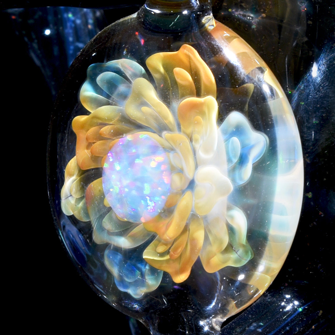 Full Crushed Opal Galaxy Fume Double-Uptake Klein Recycler - 14mm Female