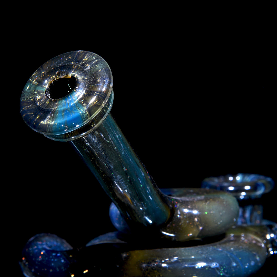 Full Crushed Opal Galaxy Fume Double-Uptake Klein Recycler - 14mm Female