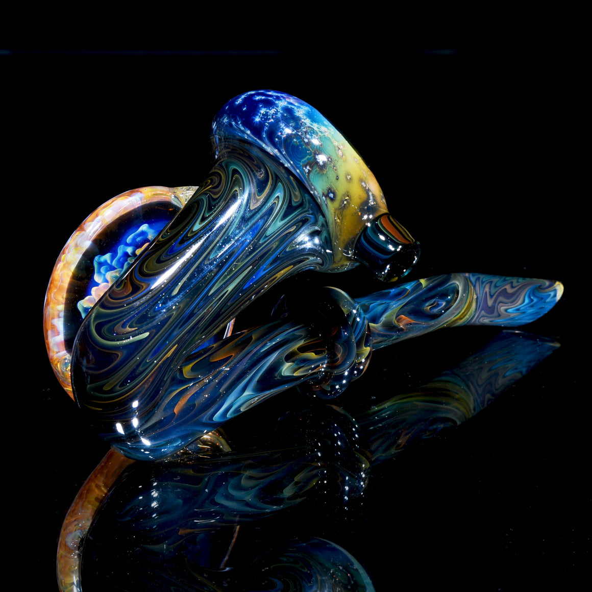 Crushed Opal & Galaxy Fume Fold Sherlock w/ Fume Reti Lotus Kickstand