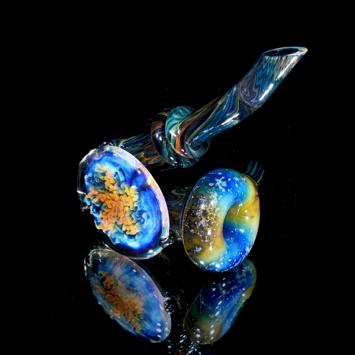 Crushed Opal & Galaxy Fume Fold Sherlock w/ Fume Reti Lotus Kickstand