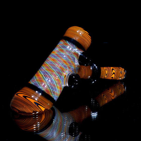 Fully-worked Dry Layback Hammer - Orange & Black Linework/Rainbow Reti