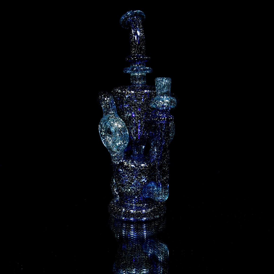 CFL Double Donut Uptake Klein Recycler - Hydra over Siriusly/Brilliant Blue - 10mm Female