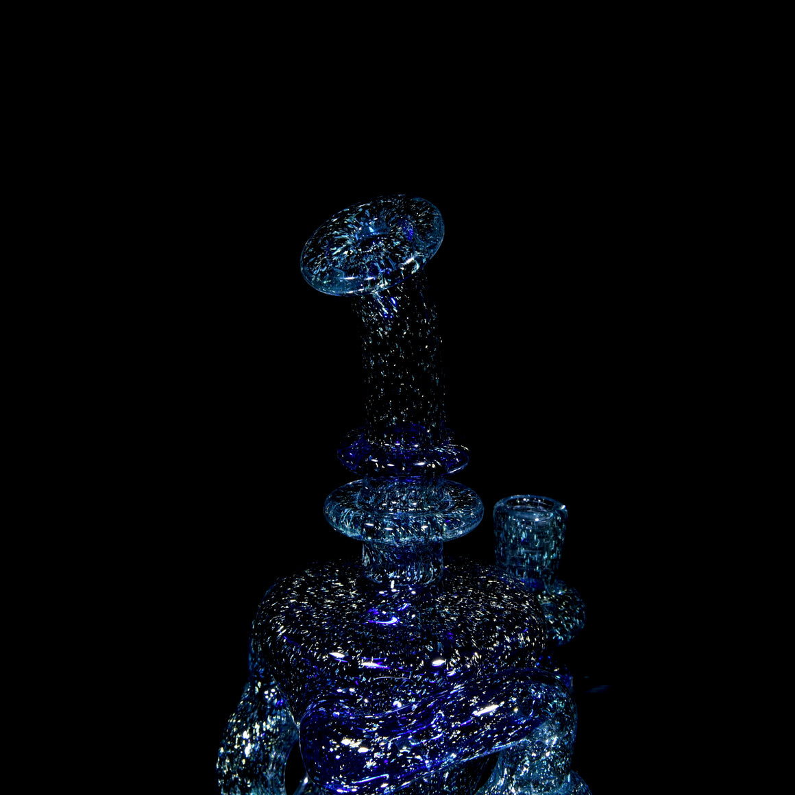 CFL Double Donut Uptake Klein Recycler - Hydra over Siriusly/Brilliant Blue - 10mm Female