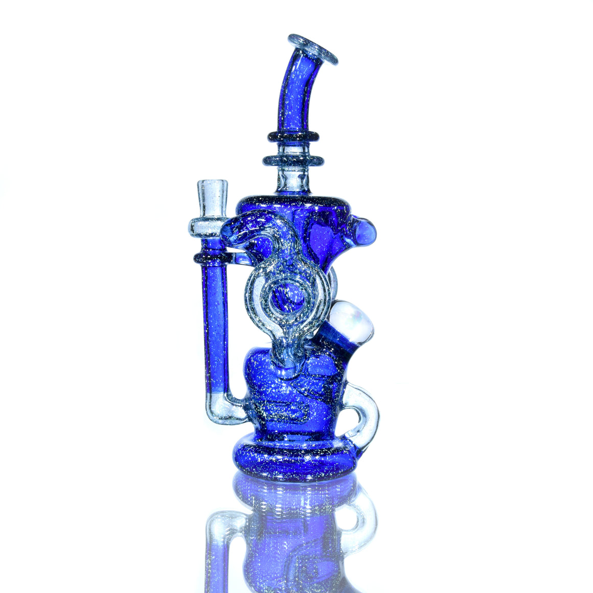 CFL Double Donut Uptake Klein Recycler - Hydra over Siriusly/Brilliant Blue - 10mm Female