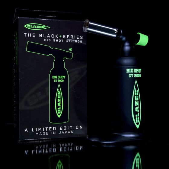 Limited Edition - UV Reactive Green Big Shot GT8000 Butane Torch w/ Removable Stand (Made in Japan)