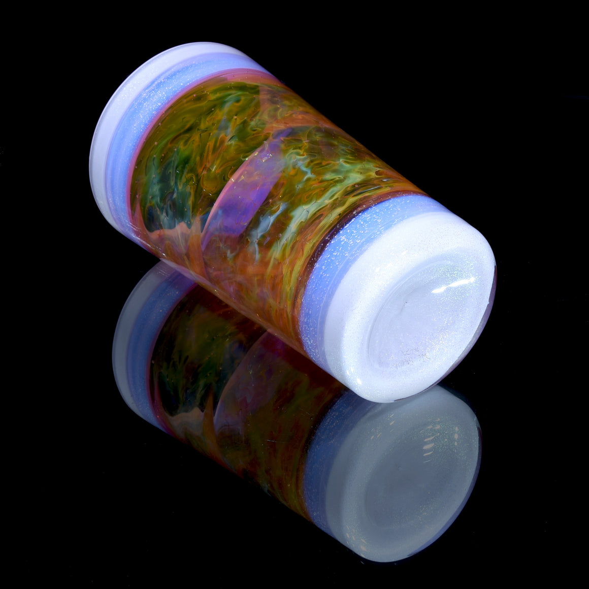 XL Dichroic Pint Glass - Pink Slyme/Star White/Fume