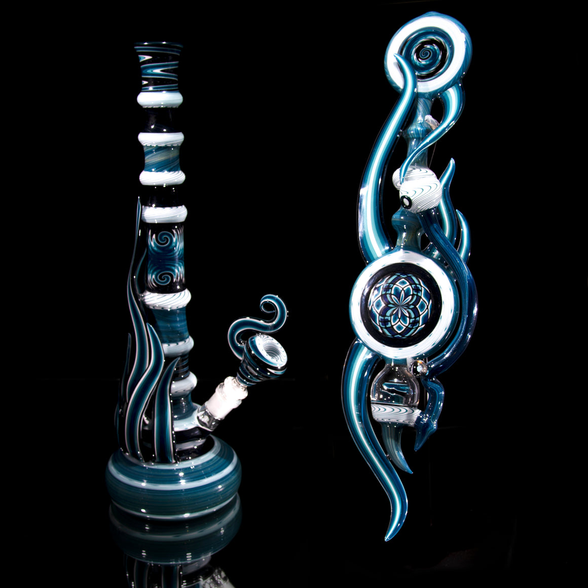 Solo White/Blue Icy Linework Tube