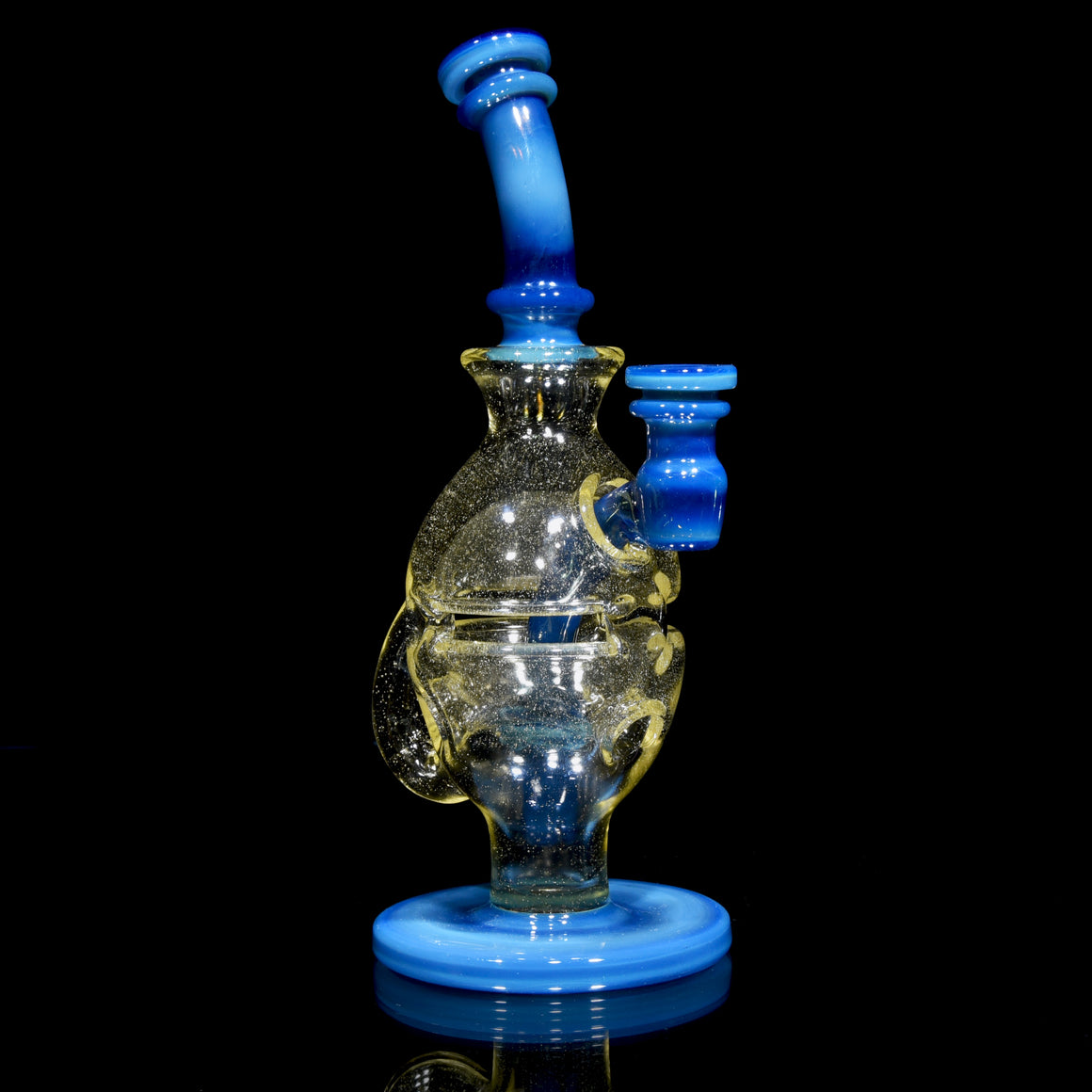 CFL Reactive "Dregg" Drained Faberge Egg Recycler - Blue Slyme/Serum- 10mm Female