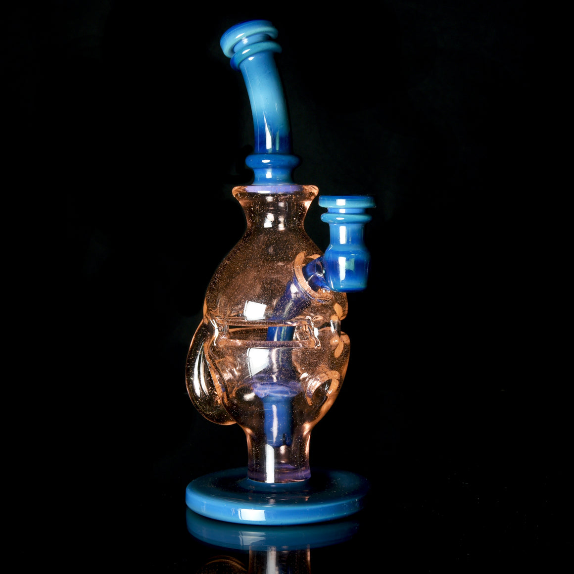 CFL Reactive "Dregg" Drained Faberge Egg Recycler - Blue Slyme/Serum- 10mm Female