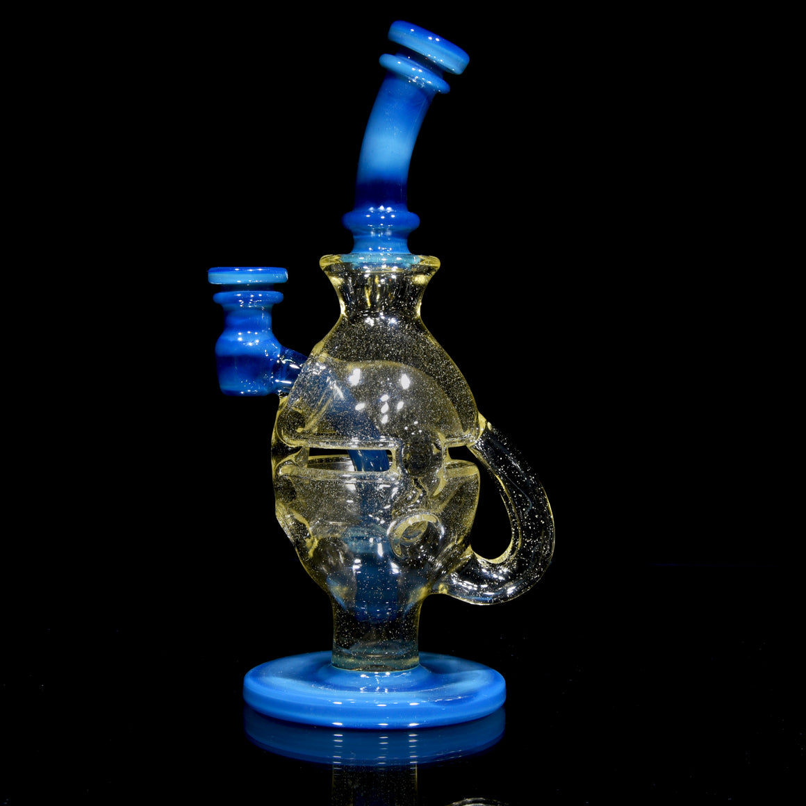 CFL Reactive "Dregg" Drained Faberge Egg Recycler - Blue Slyme/Serum- 10mm Female