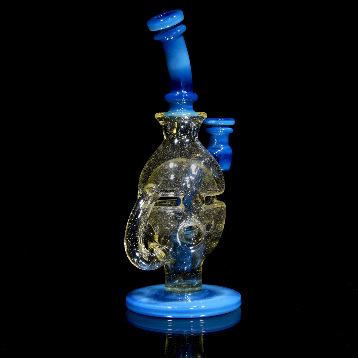 CFL Reactive "Dregg" Drained Faberge Egg Recycler - Blue Slyme/Serum- 10mm Female