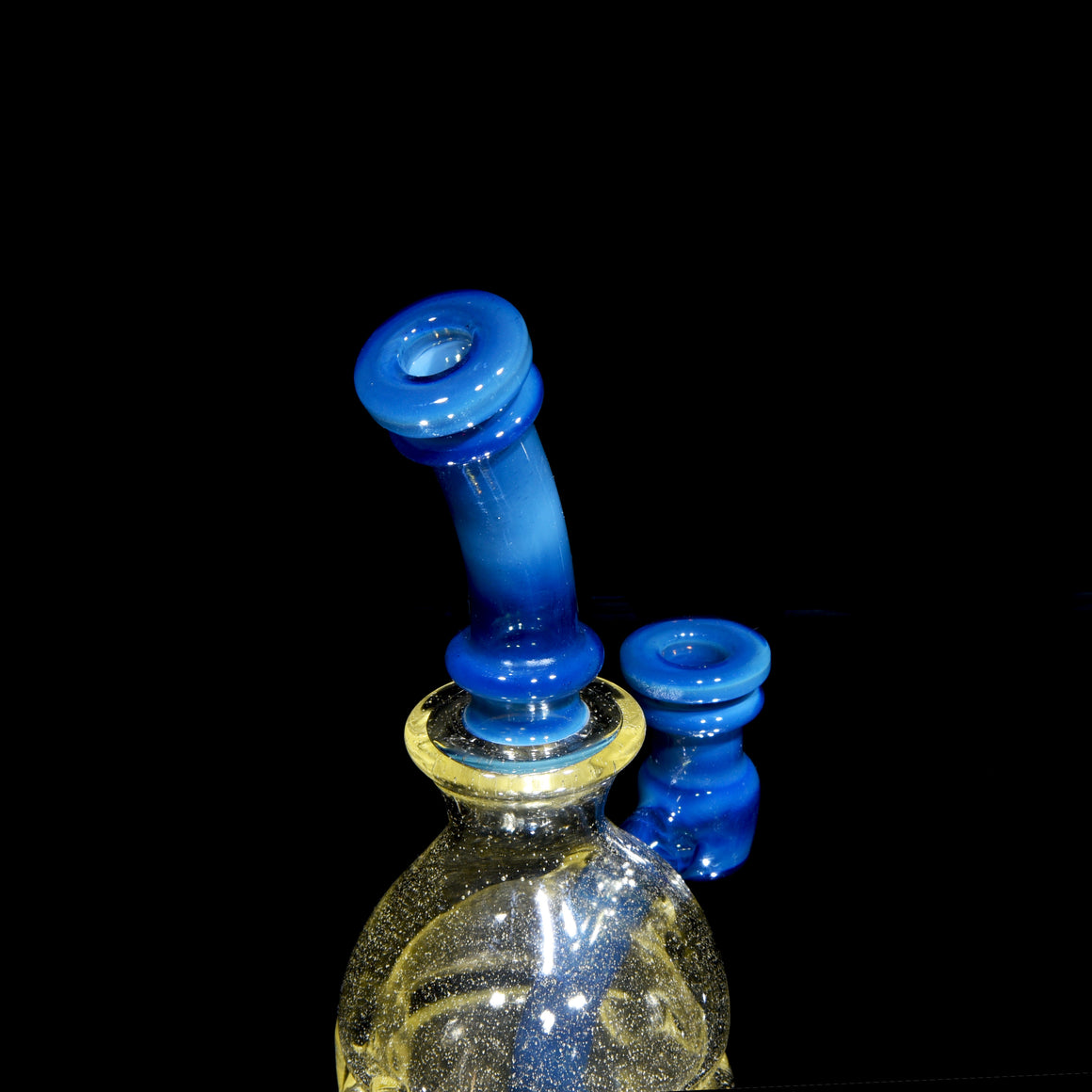 CFL Reactive "Dregg" Drained Faberge Egg Recycler - Blue Slyme/Serum- 10mm Female