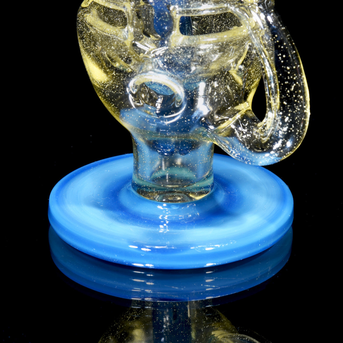 CFL Reactive "Dregg" Drained Faberge Egg Recycler - Blue Slyme/Serum- 10mm Female