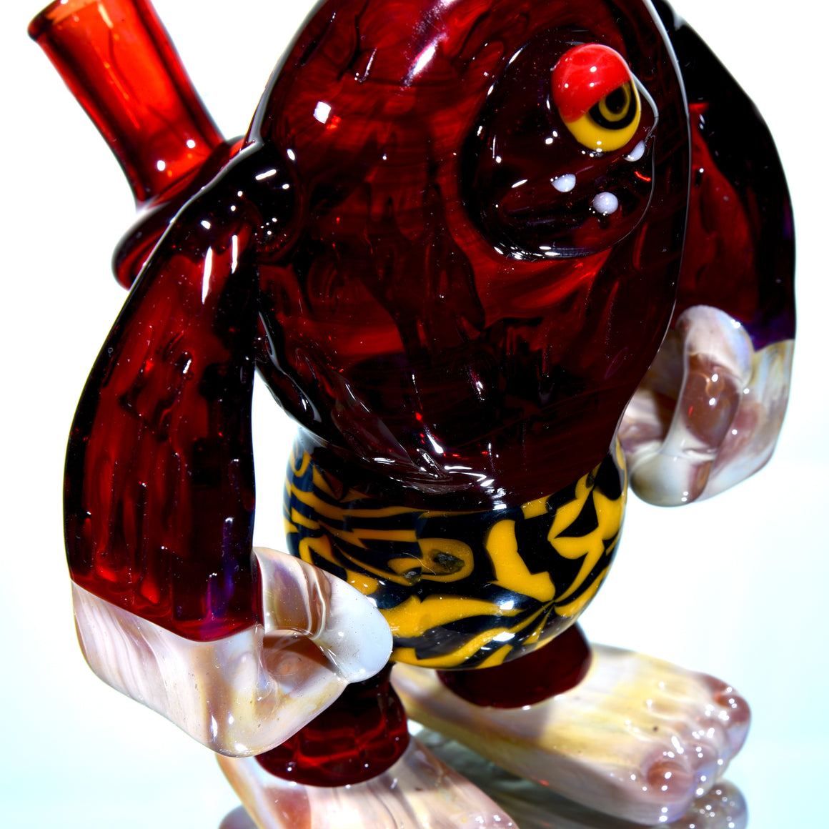 "Aka-Oni" Fully-worked Red Cyclops Yeti with Matching Cap - 10mm Female