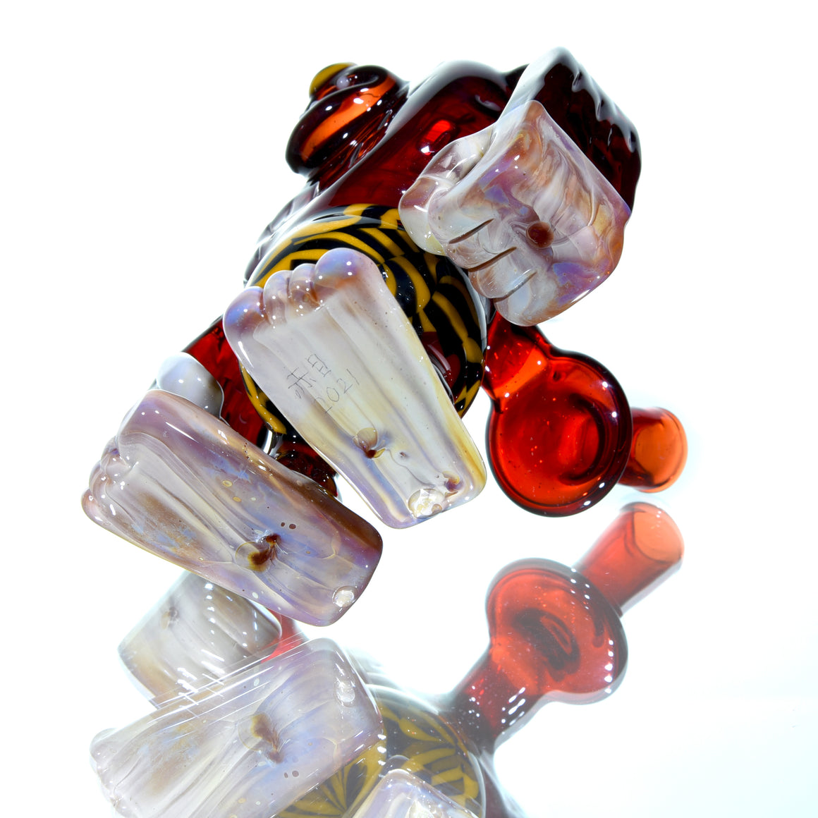 "Aka-Oni" Fully-worked Red Cyclops Yeti with Matching Cap - 10mm Female