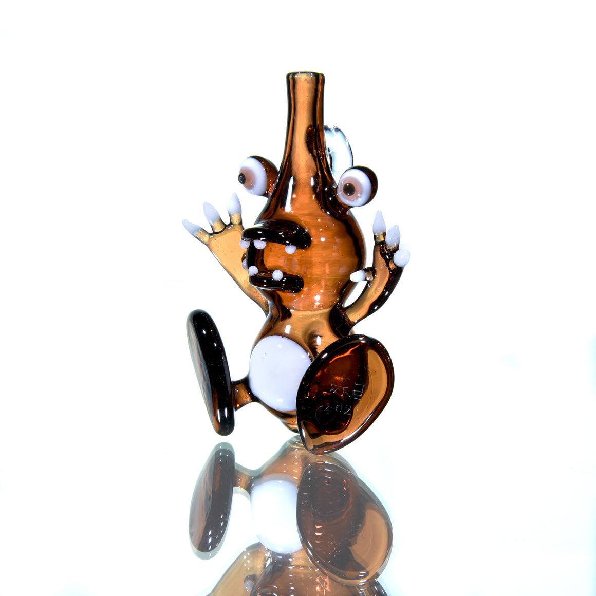 Dabgon Spoon Pipe Pendant - Amber Brown