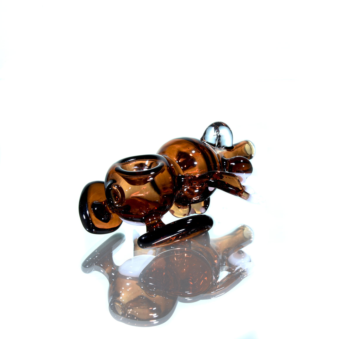 Dabgon Spoon Pipe Pendant - Amber Brown