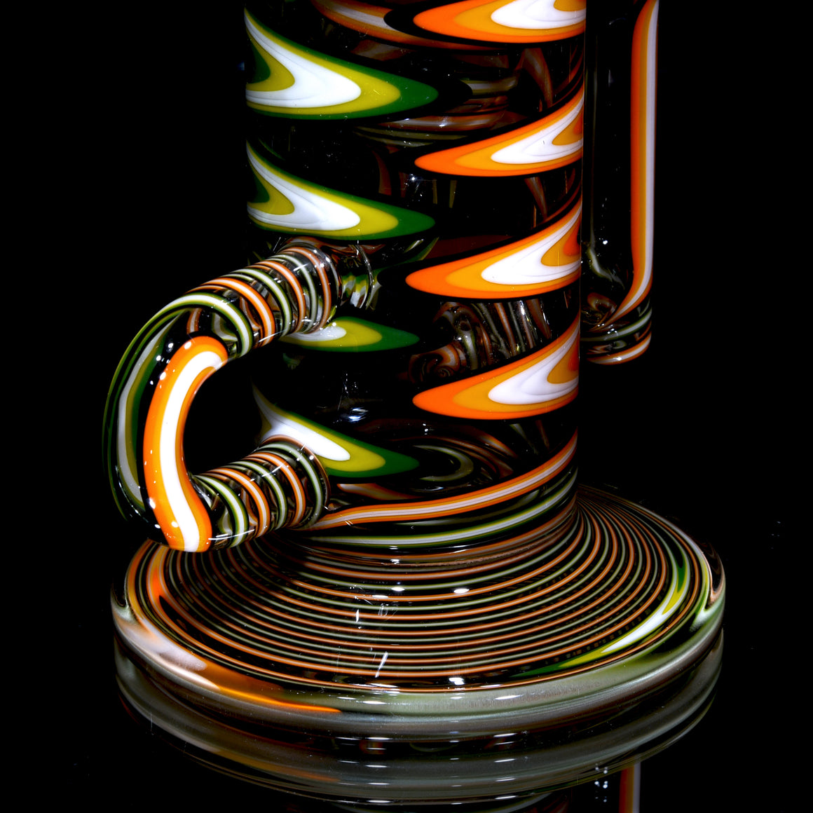 Fully-Lineworked Klein Recycler - Chronic Dreamsicle - 14mm Female