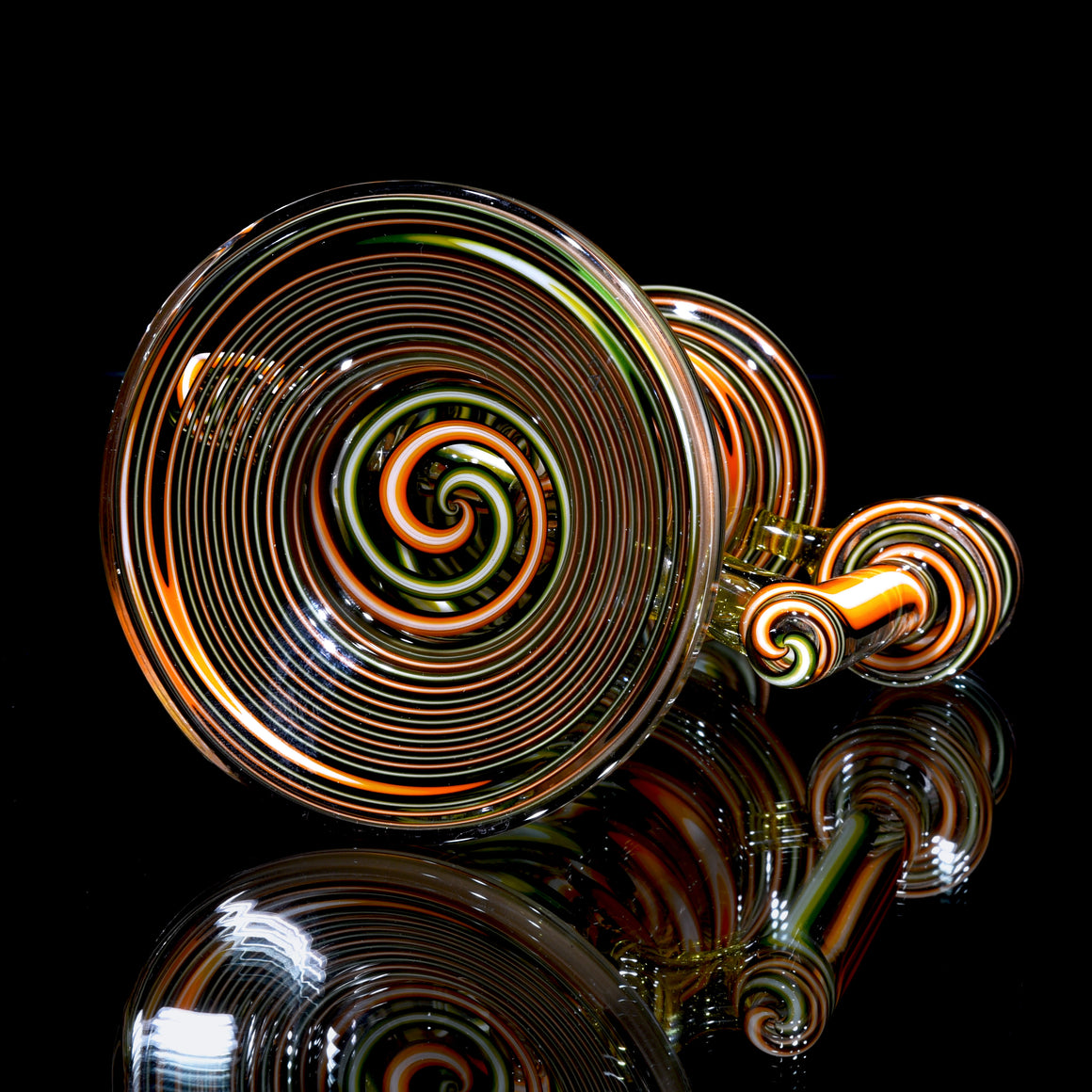 Fully-Lineworked Klein Recycler - Chronic Dreamsicle - 14mm Female