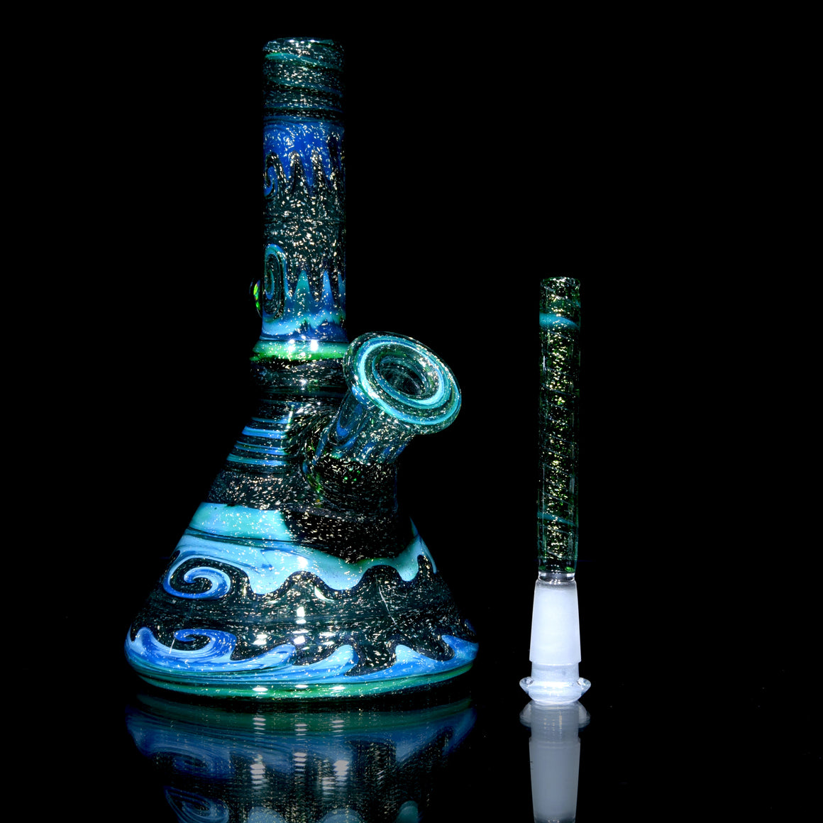 Full Green Dichro Mini-tube w/ Removeable Downstem - 10mm Female