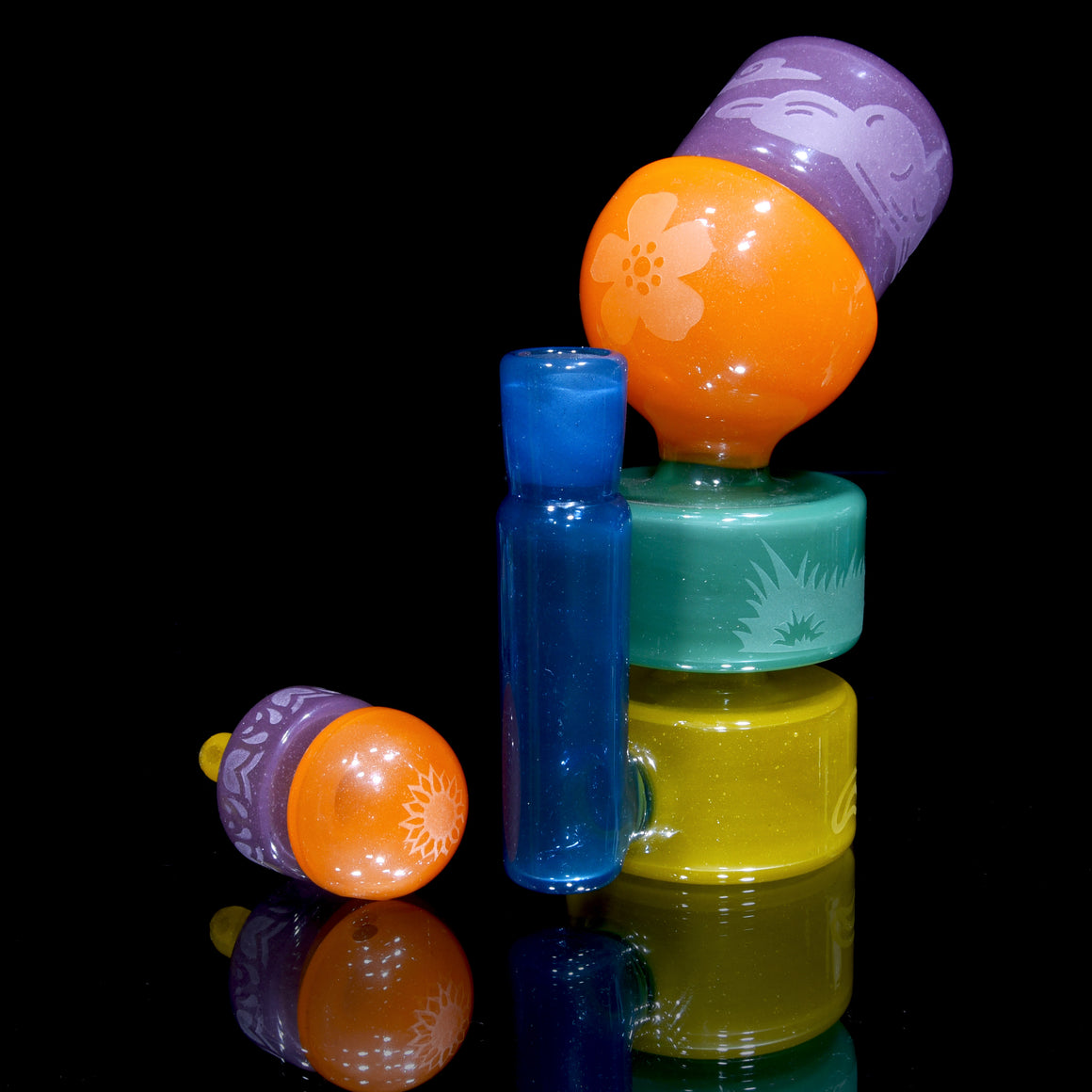 Sandblasted Dome Puck Colorform Rig - Pastel - 14mm Female