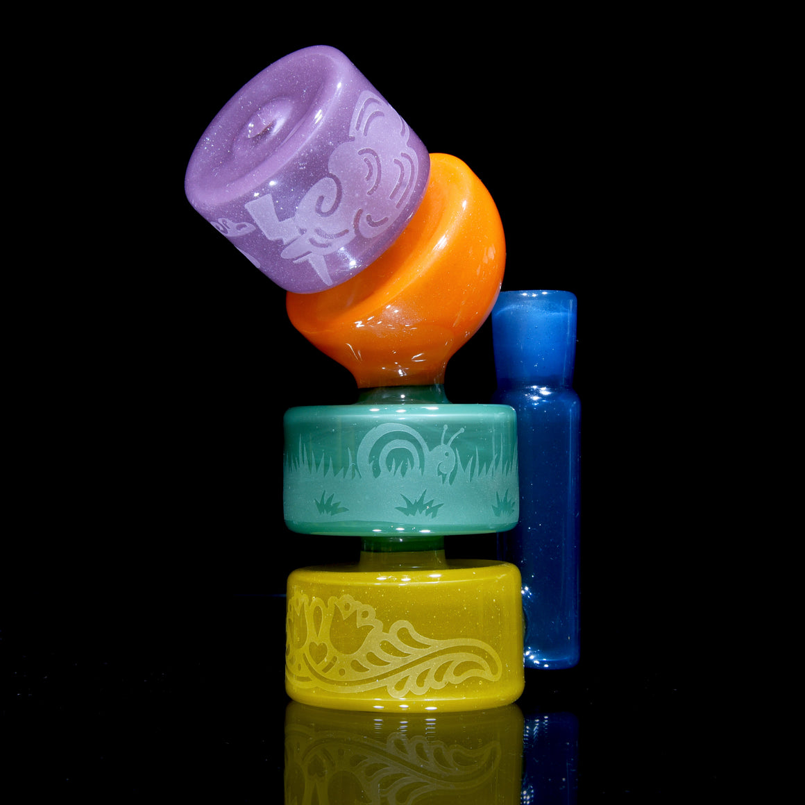 Sandblasted Dome Puck Colorform Rig - Pastel - 14mm Female