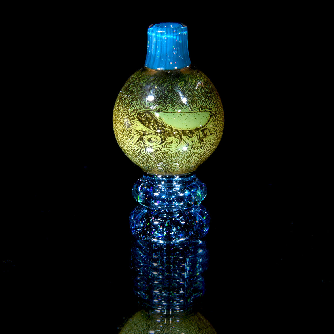 Crushed Opal Heady Taco Bubble Cap - Raindrop/Aqua Azul