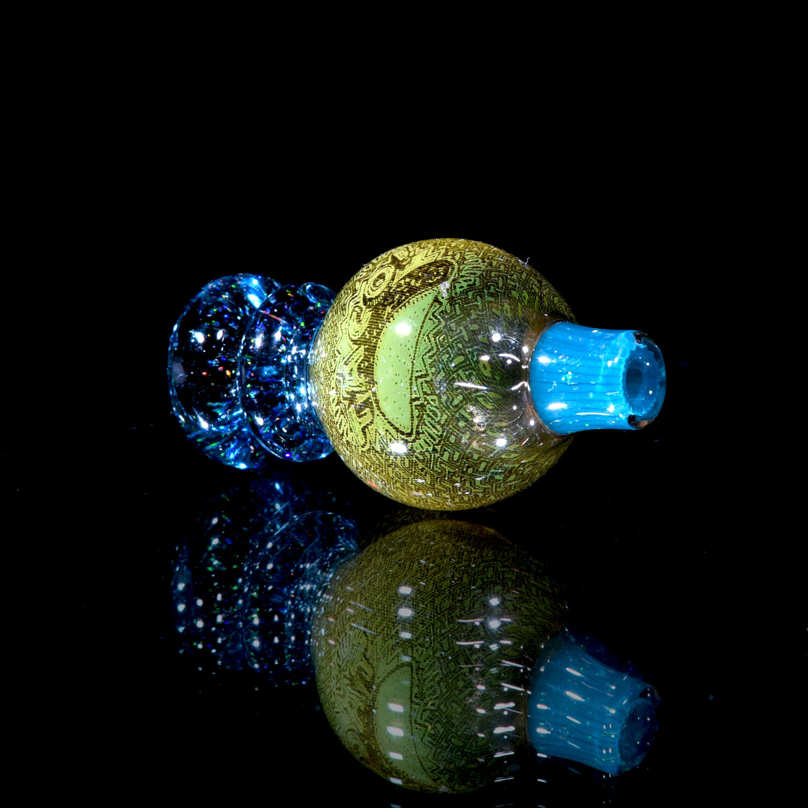 Crushed Opal Heady Taco Bubble Cap - Raindrop/Aqua Azul