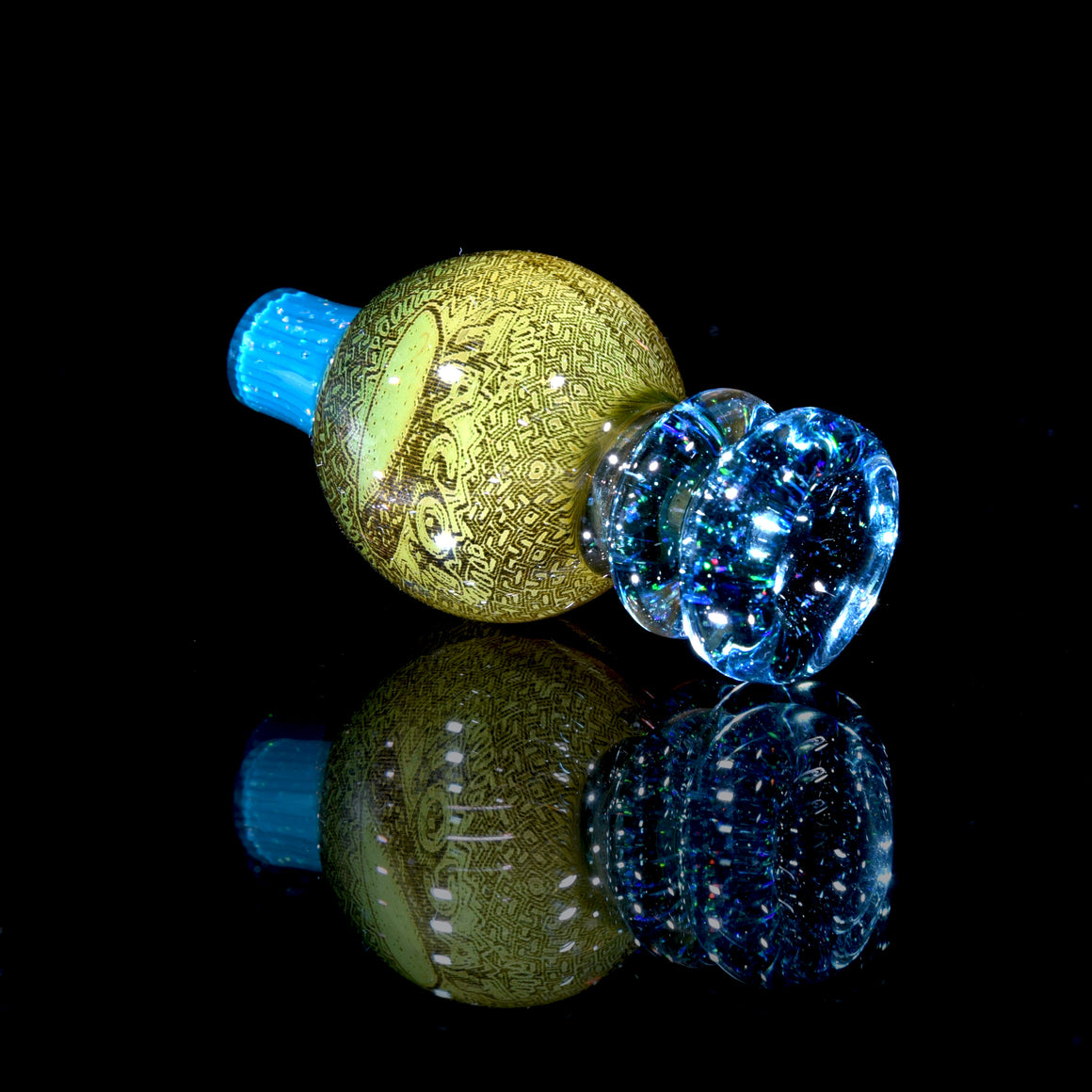 Crushed Opal Heady Taco Bubble Cap - Raindrop/Aqua Azul