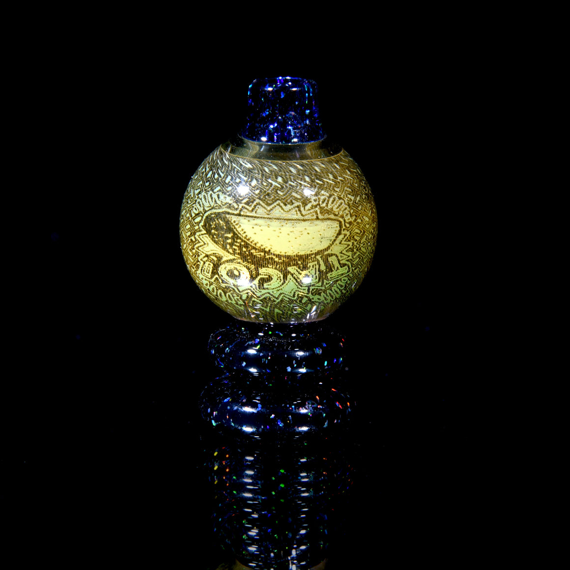 Crushed Opal Heady Taco Bubble Cap - Cobalt