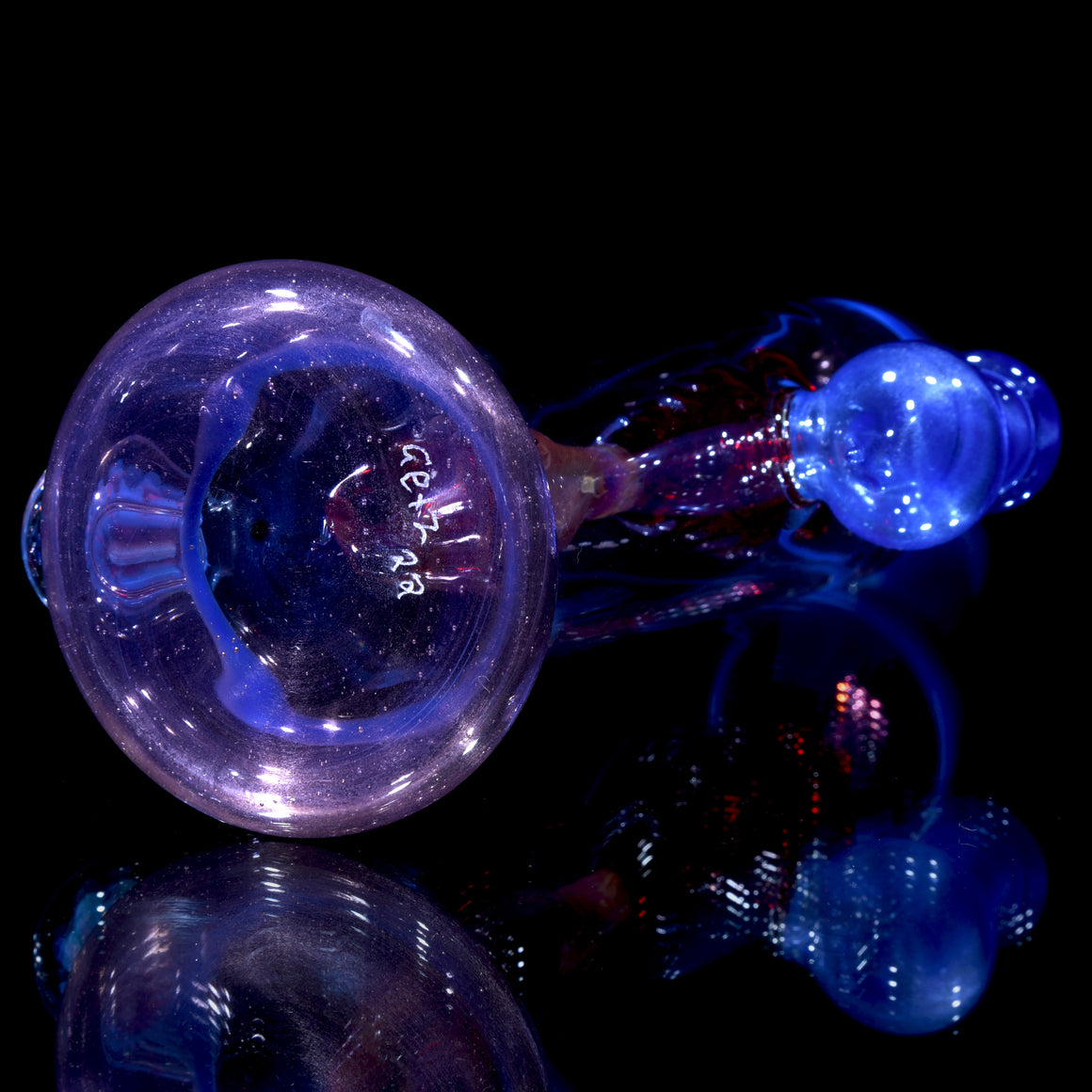 Worked Heartseed Specimen Rig - Satin Blue - 10mm Female