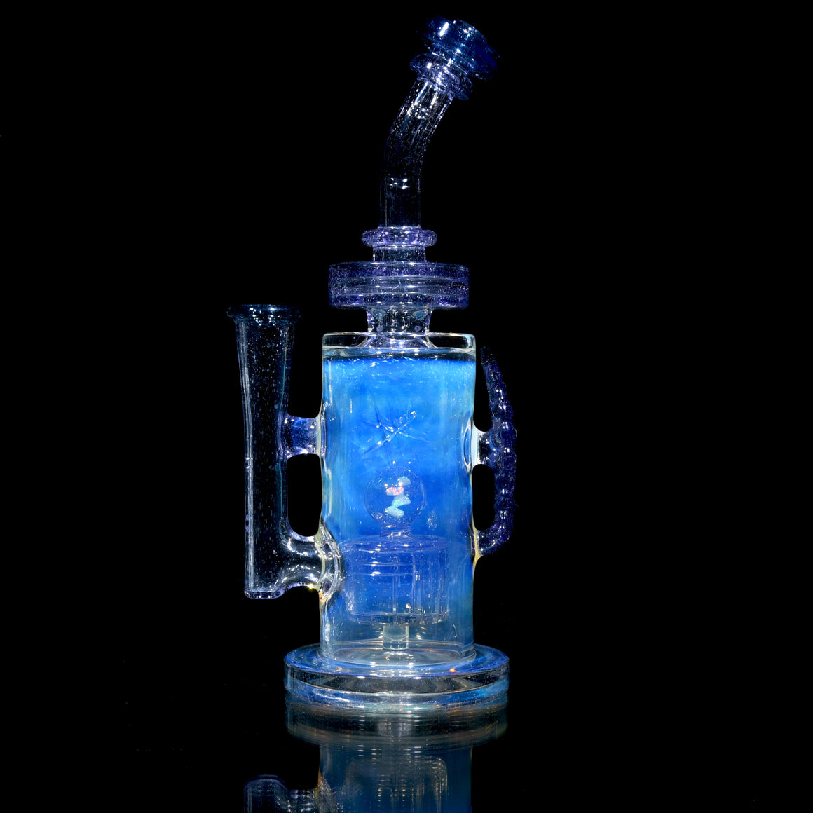 Fully-worked Straight Shredder - CFL Parallax/Blue Stardust - 14mm Female