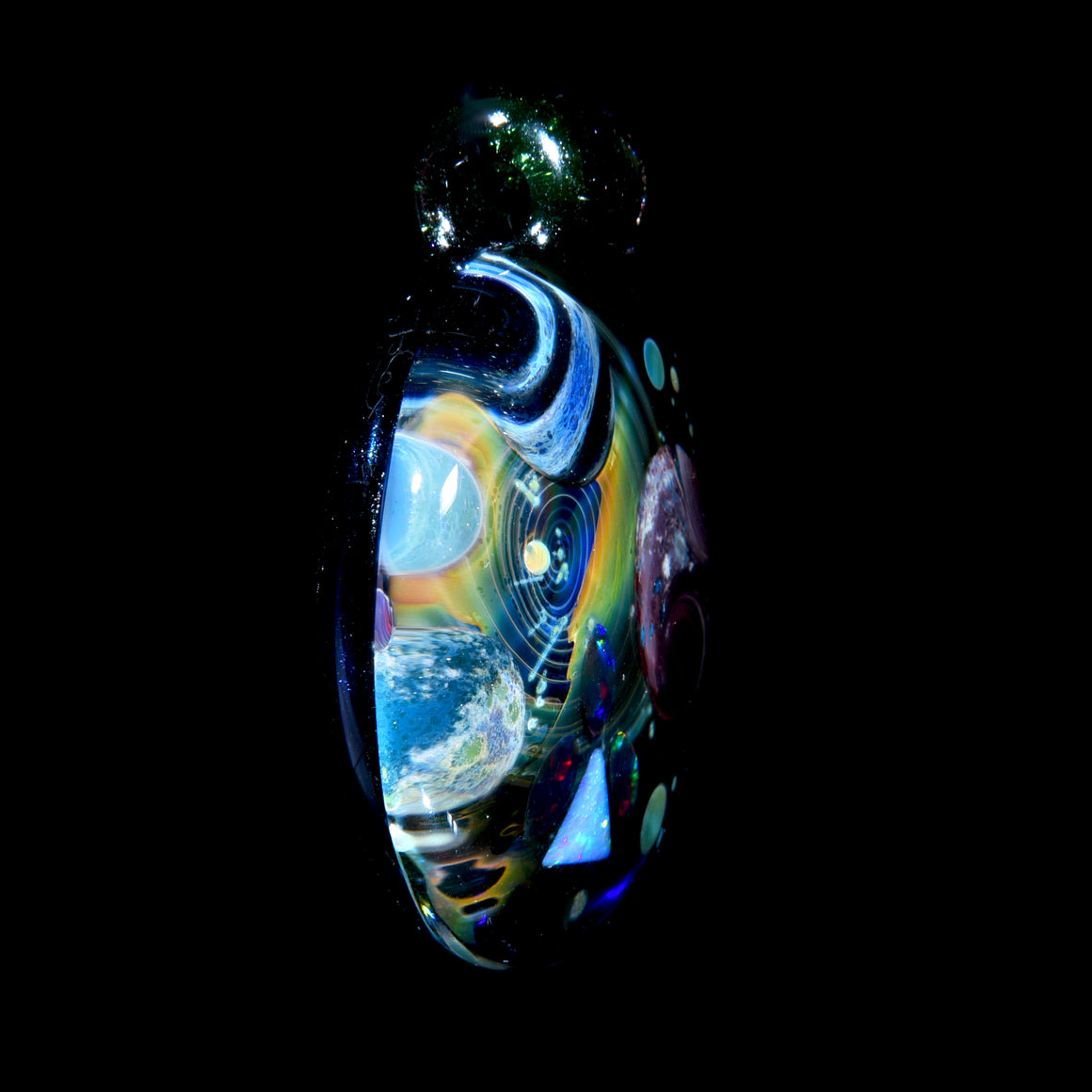 2019 Tri-Marquise Interplanetary Space Pendant w/ Moss Bail